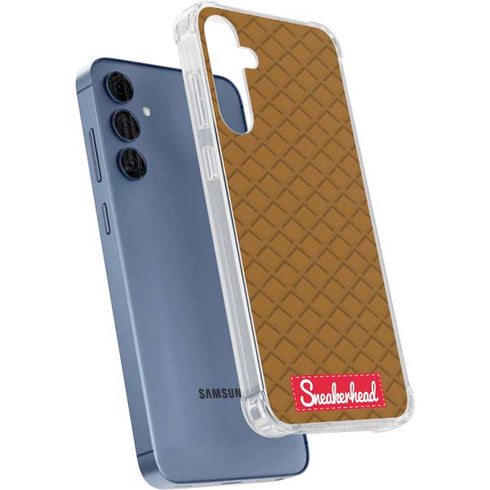 Sneakerhead Gold Pattern Galaxy A35 5G Clear Case